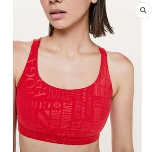 Lululemon Athletic Energy Racerback Sports Bra 20Y Dark Red Women’s Sz 12